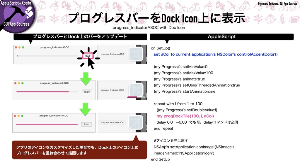 AppleScript+Xcode GUIアプリソース集