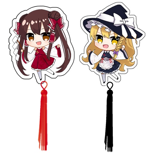 チャイナ風アクキー(霊夢、魔理沙)