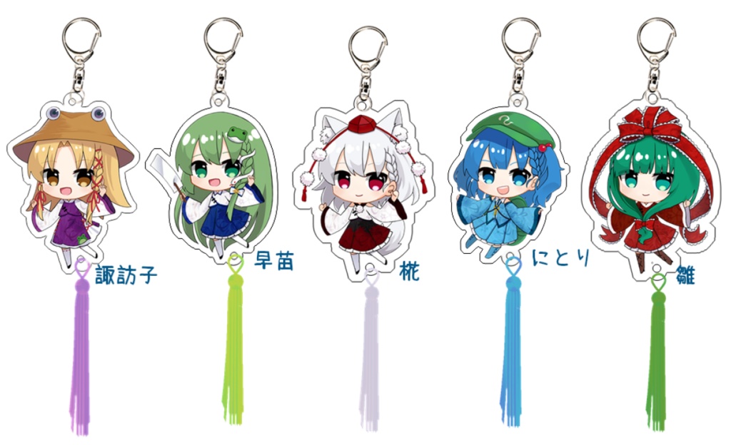チャイナ風アクキー(風神録)