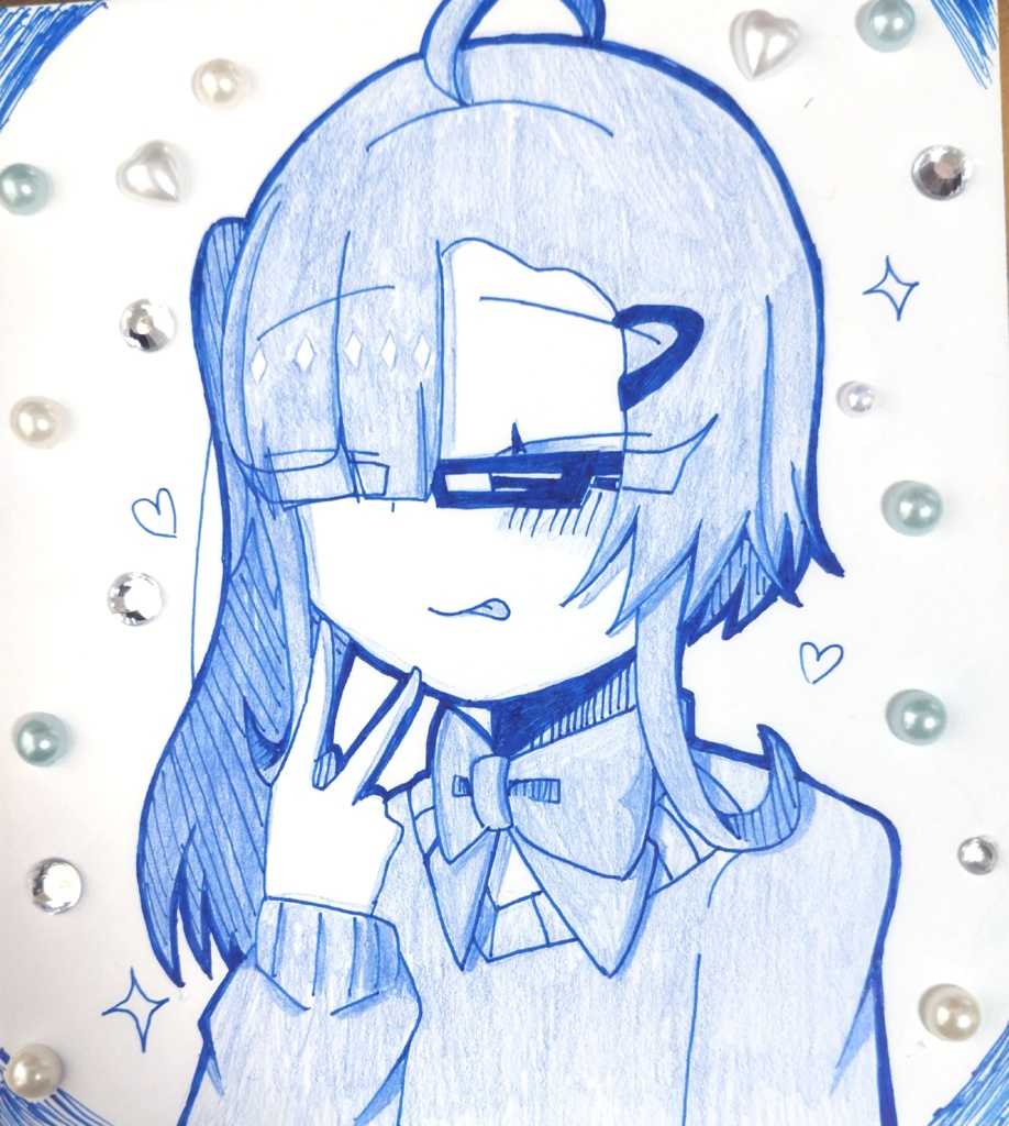 代理のミニ色紙イラスト