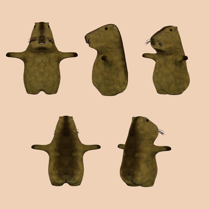 オリジナル3Dモデル「マモ太郎」