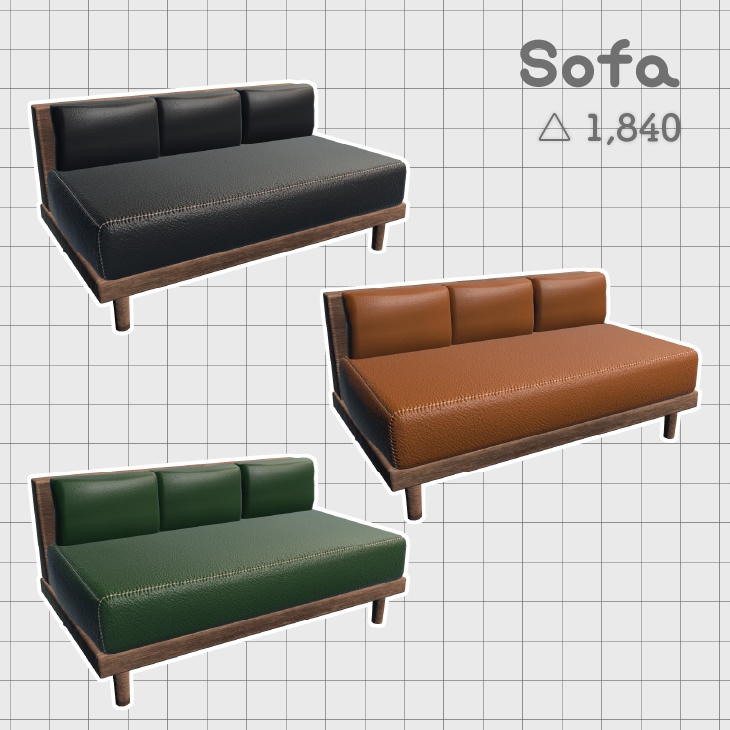 【VRC想定】スチール家具セット