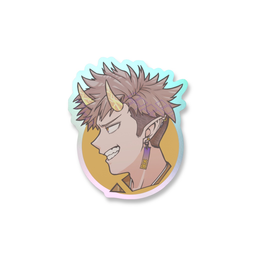 横顔:橙オーロラ