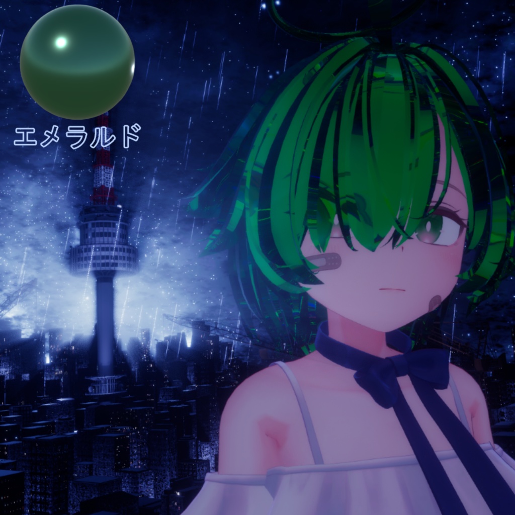 宝石ヘアー風マテリアル