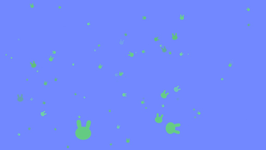 【動く背景素材 フリー】うさぎのパーティクルが出てくる背景
