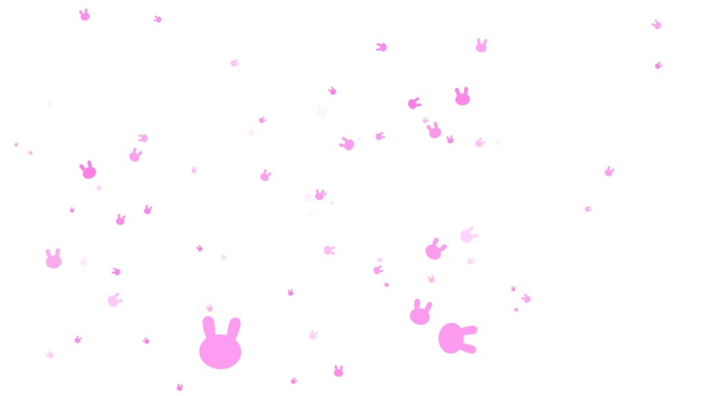 【動く背景素材 フリー】うさぎのパーティクルが出てくる背景