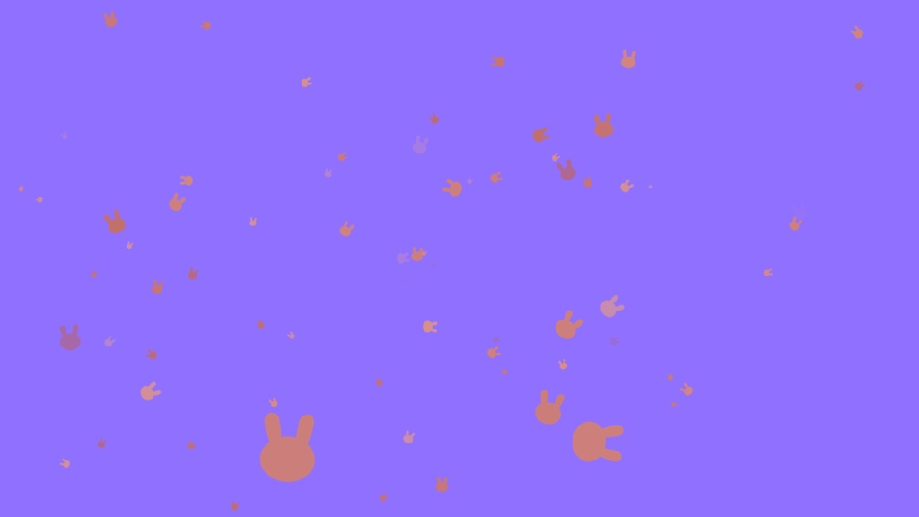 【動く背景素材 フリー】うさぎのパーティクルが出てくる背景