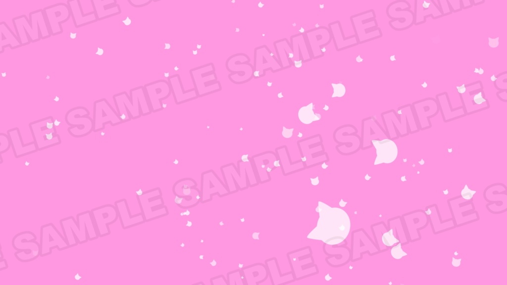 【動く背景素材 フリー】ねこのパーティクルが出てくる背景