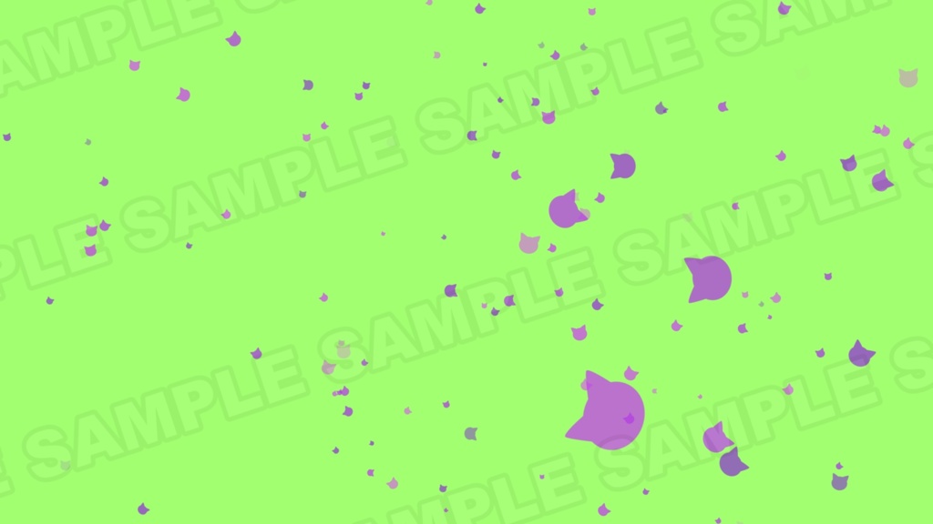 【動く背景素材 フリー】ねこのパーティクルが出てくる背景