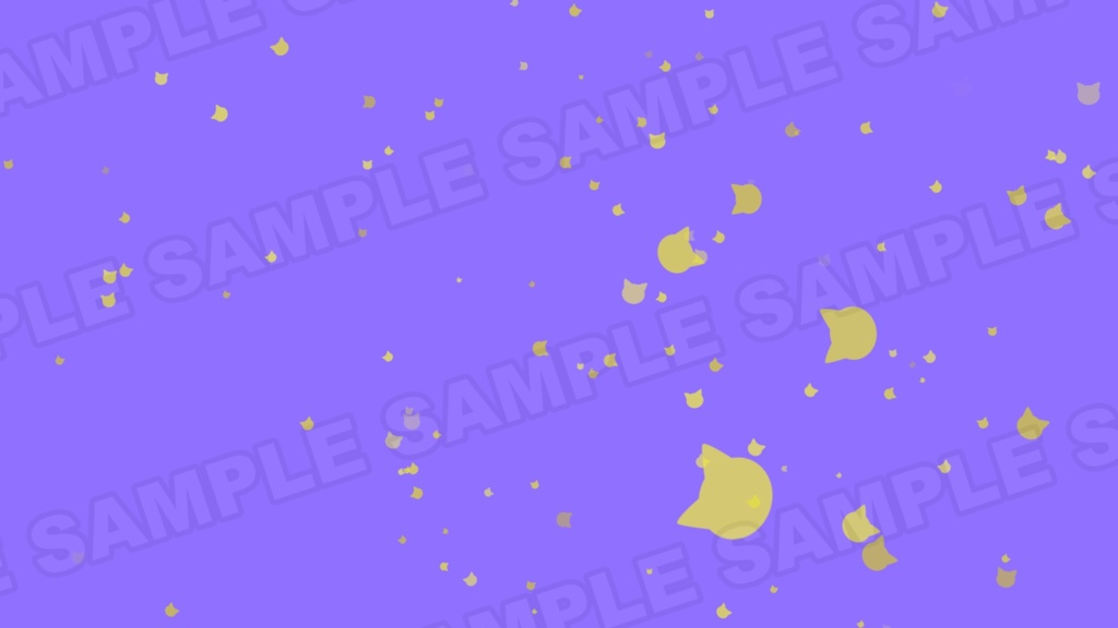 【動く背景素材 フリー】ねこのパーティクルが出てくる背景