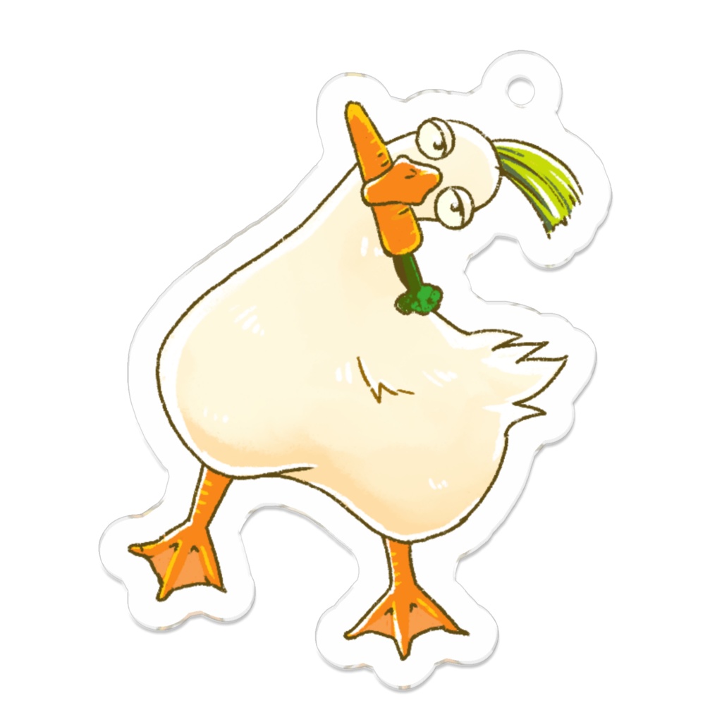 ガチョちと人参アクリルキーホルダー