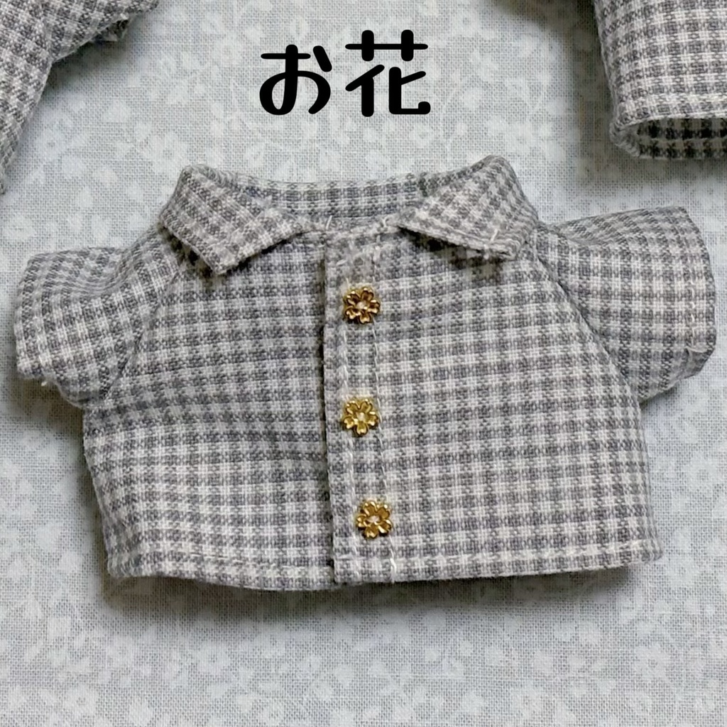 グレーギンガムチェックシャツ