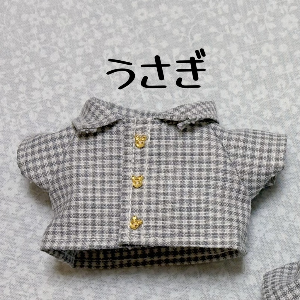 グレーギンガムチェックシャツ