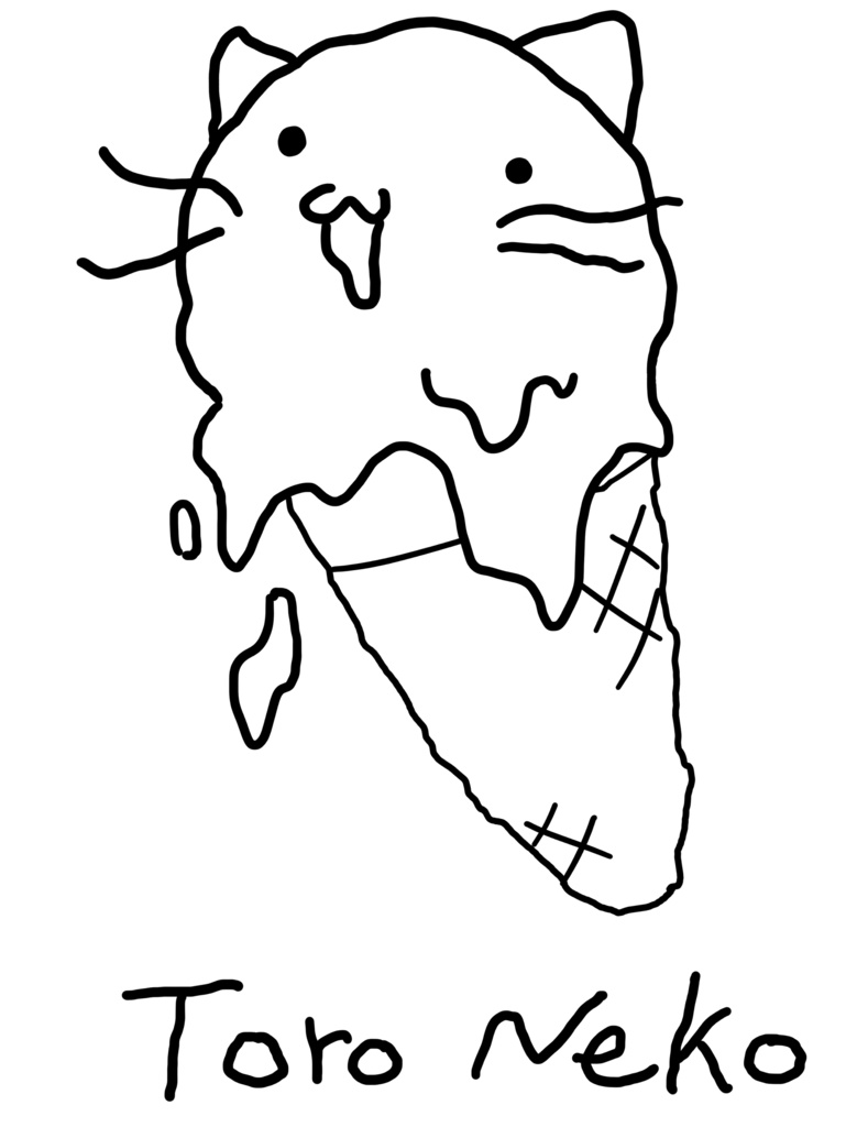 とろねこアイスTシャツ〈ホワイト〉