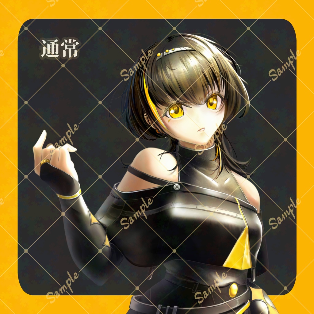 オリジナルキャラクター_全身立ち絵素材_差分4種有_ネオン看板モチーフ