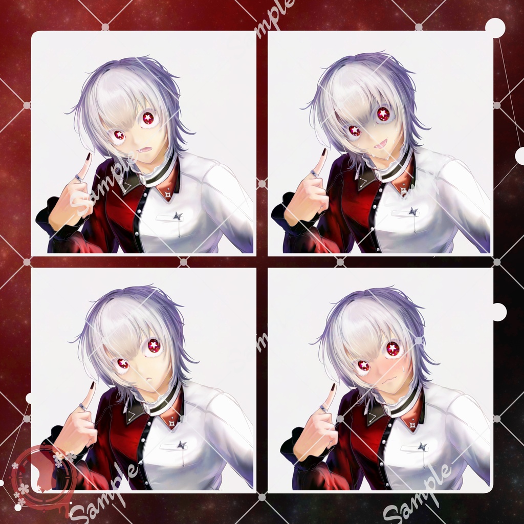 オリジナルキャラクター_全身立ち絵素材_ゲーム_TRPG_差分8種有_小物差分有_星座モチーフ