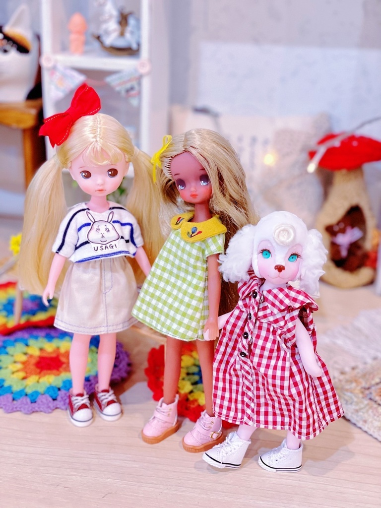 【モンクブーツ A / Obitsu 11 / Blythe / 初代リカちゃん / momoko】Fatiao Doll Shop