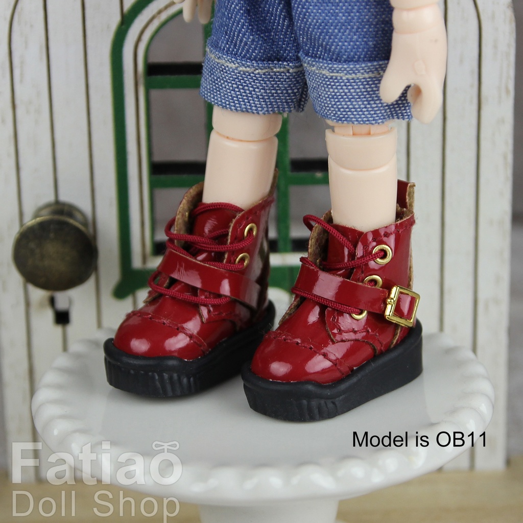【モンクブーツ A / Obitsu 11 / Blythe / 初代リカちゃん / momoko】Fatiao Doll Shop