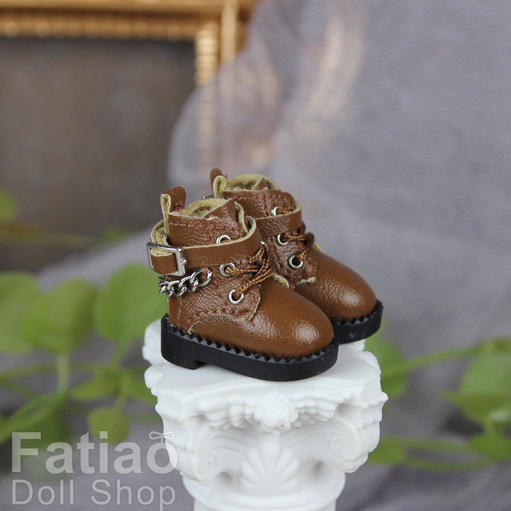 【モンクブーツ B / Obitsu 11 / Blythe / 初代リカちゃん】Fatiao Doll Shop