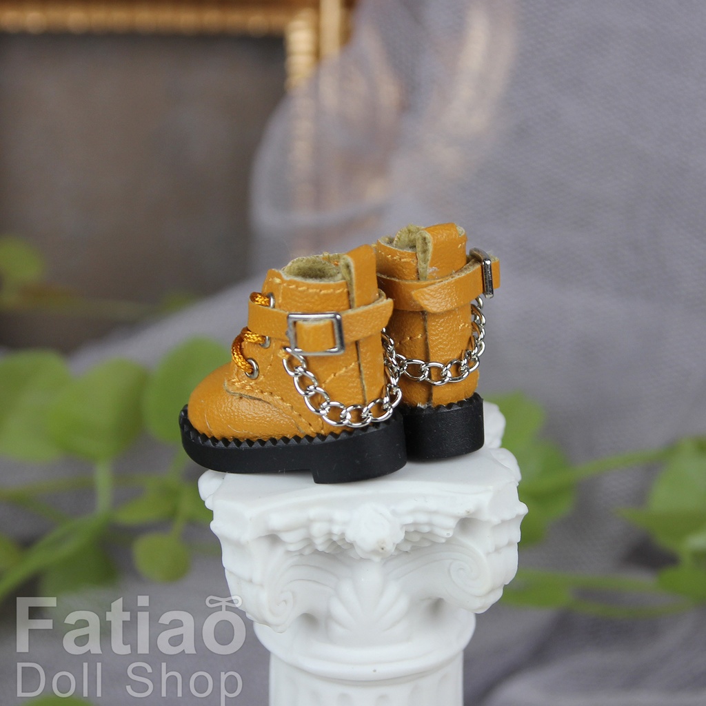 【モンクブーツ B / Obitsu 11 / Blythe / 初代リカちゃん】Fatiao Doll Shop