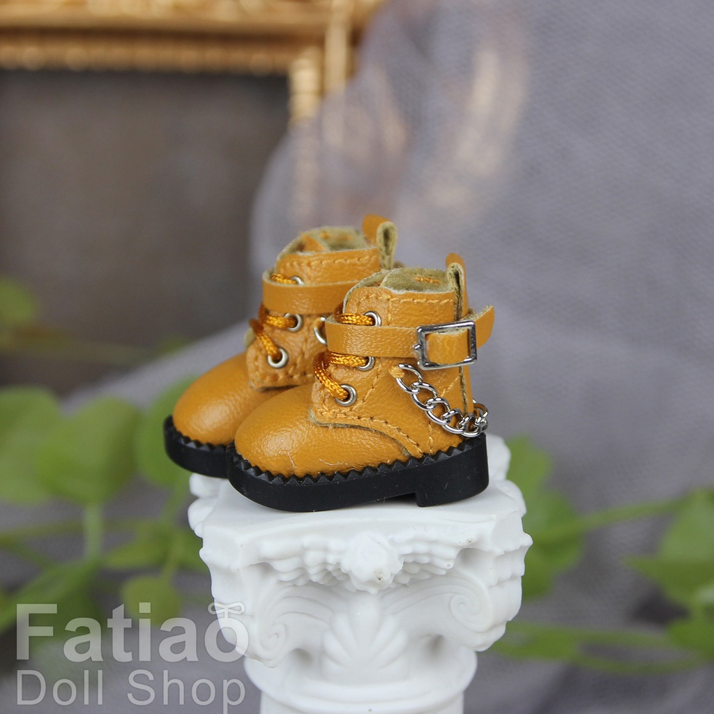 【モンクブーツ B / Obitsu 11 / Blythe / 初代リカちゃん】Fatiao Doll Shop