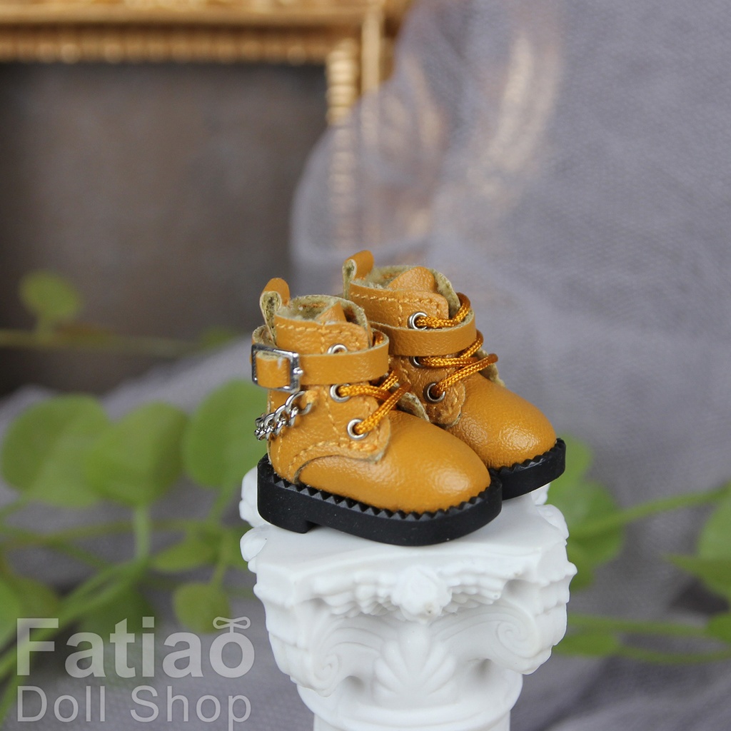 【モンクブーツ B / Obitsu 11 / Blythe / 初代リカちゃん】Fatiao Doll Shop