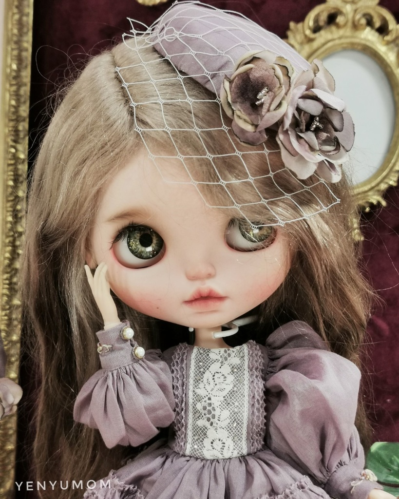 【藤刺繍ドレスセット / ブライス / モモコ / オビツ24】Yenyumom