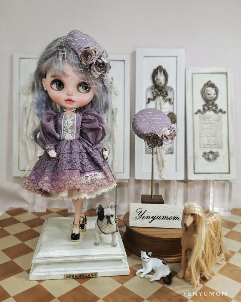 【藤刺繍ドレスセット / ブライス / モモコ / オビツ24】Yenyumom
