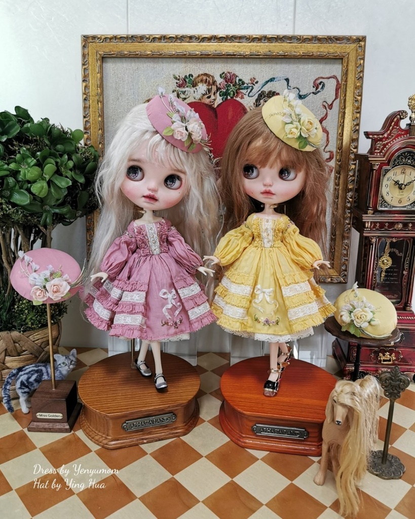【卵色刺繍ドレスセット / ブライス / モモコ / オビツ24 / リカちゃん】Yenyumom