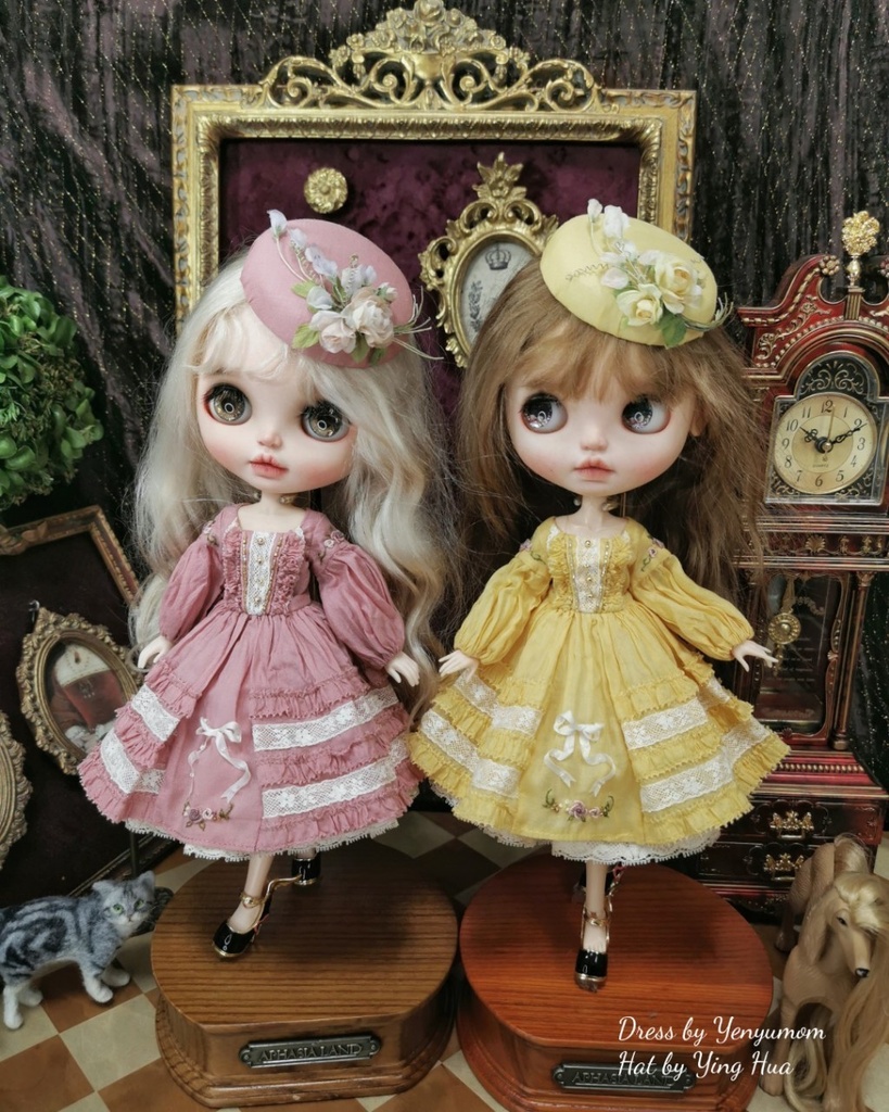 【卵色刺繍ドレスセット / ブライス / モモコ / オビツ24 / リカちゃん】Yenyumom