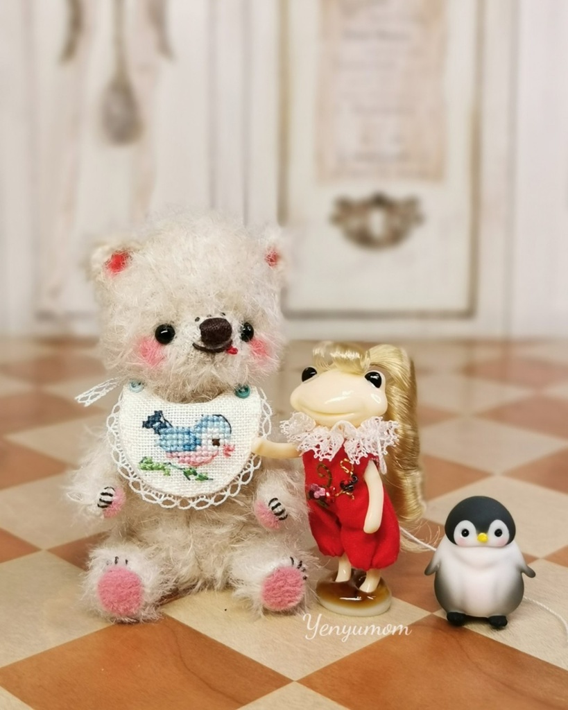 【ラフカラー 刺繍ロンパース 赤 / フォーチュンワンダフレンド】Yenyumom