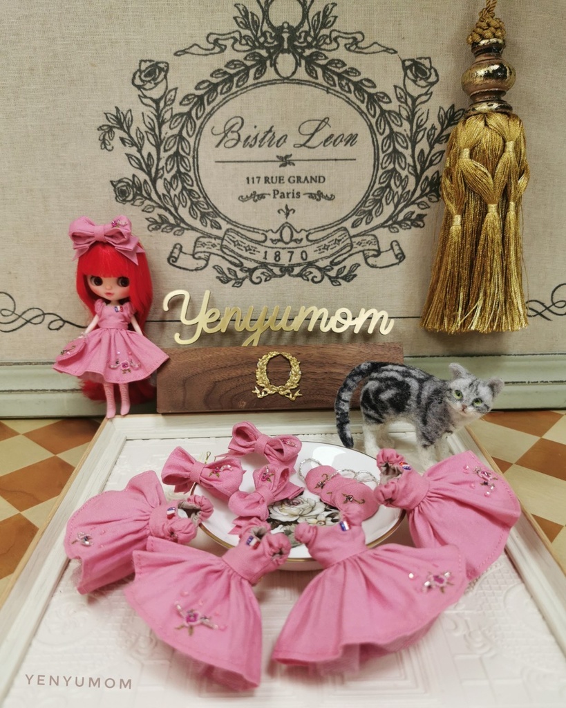 【刺繍ドレスセット / プチブライス】Yenyumom
