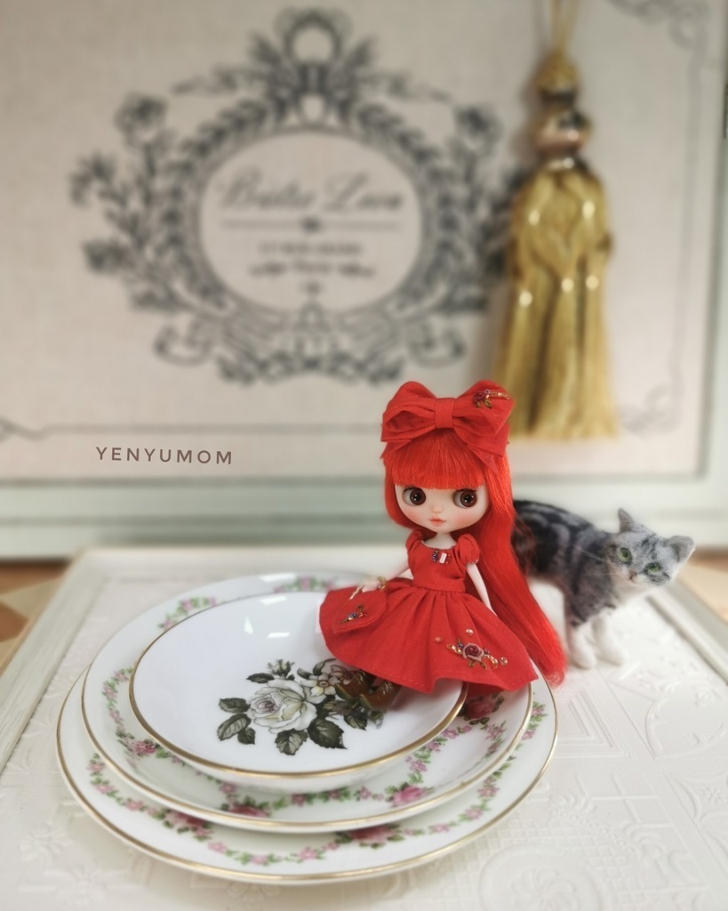 【刺繍ドレスセット / プチブライス】Yenyumom