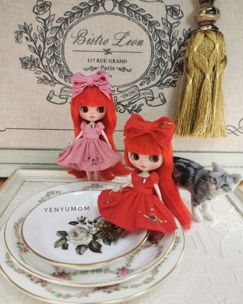 【刺繍ドレスセット / プチブライス】Yenyumom