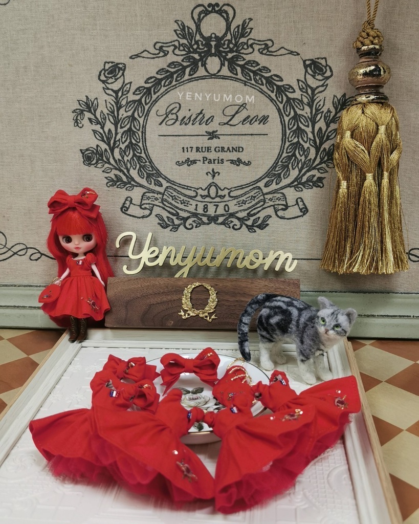 【刺繍ドレスセット / プチブライス】Yenyumom