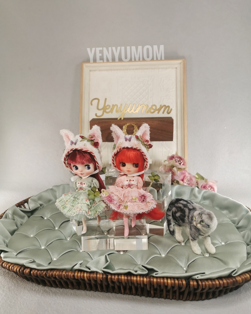 【クローバーキティドレスセット】プチブライス / Yenyumom