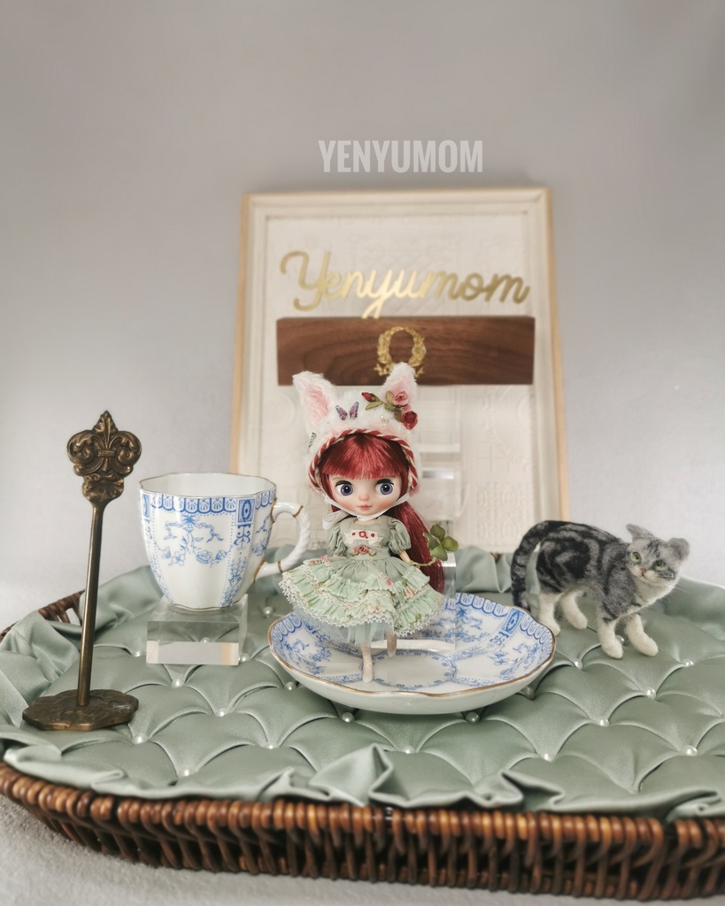 【クローバーキティドレスセット】プチブライス / Yenyumom