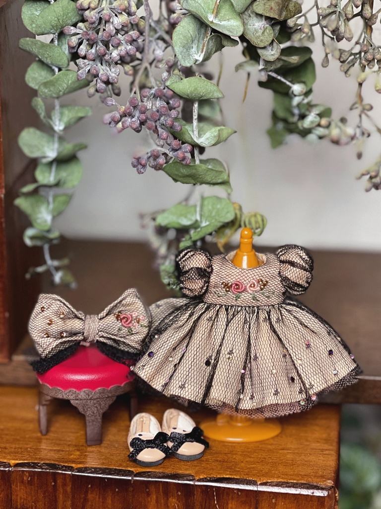 【星紗の夜歩き 刺繍ワンピースセット】KUMUKUKU / Yenyumom