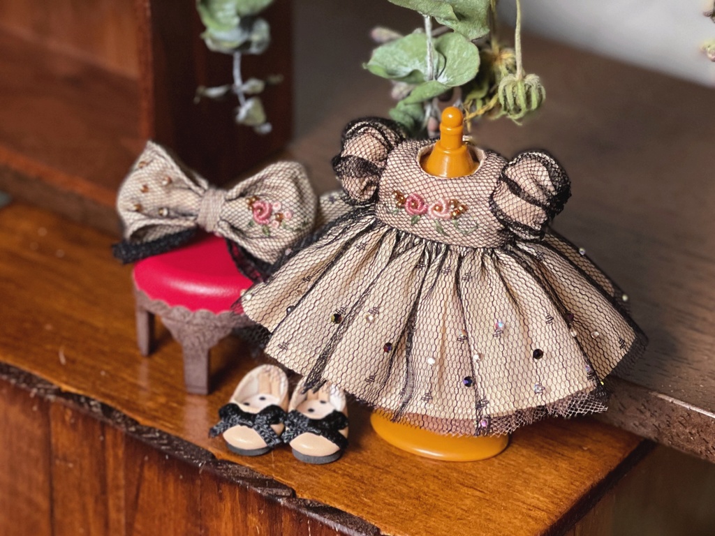 【星紗の夜歩き 刺繍ワンピースセット】KUMUKUKU / Yenyumom