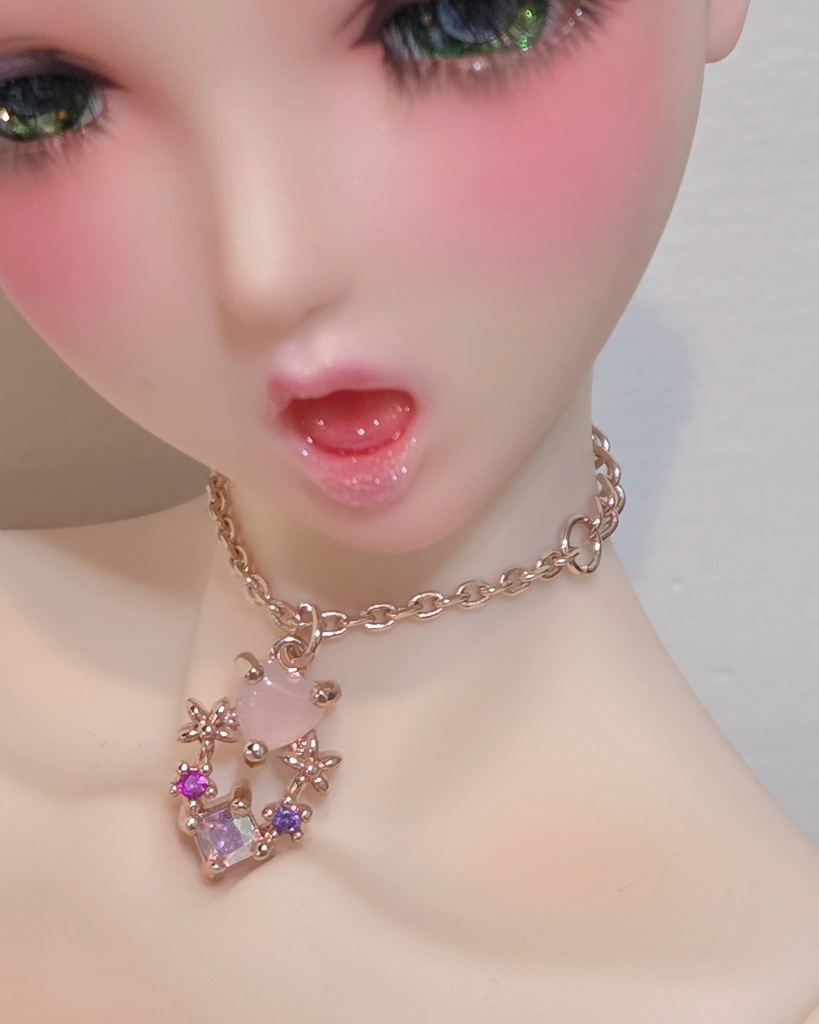 【ピンククリスタル ネックレス】JIWU-6NK-TP ネオブライス momoko OB24 Kumukuku Azone AngelPhilia