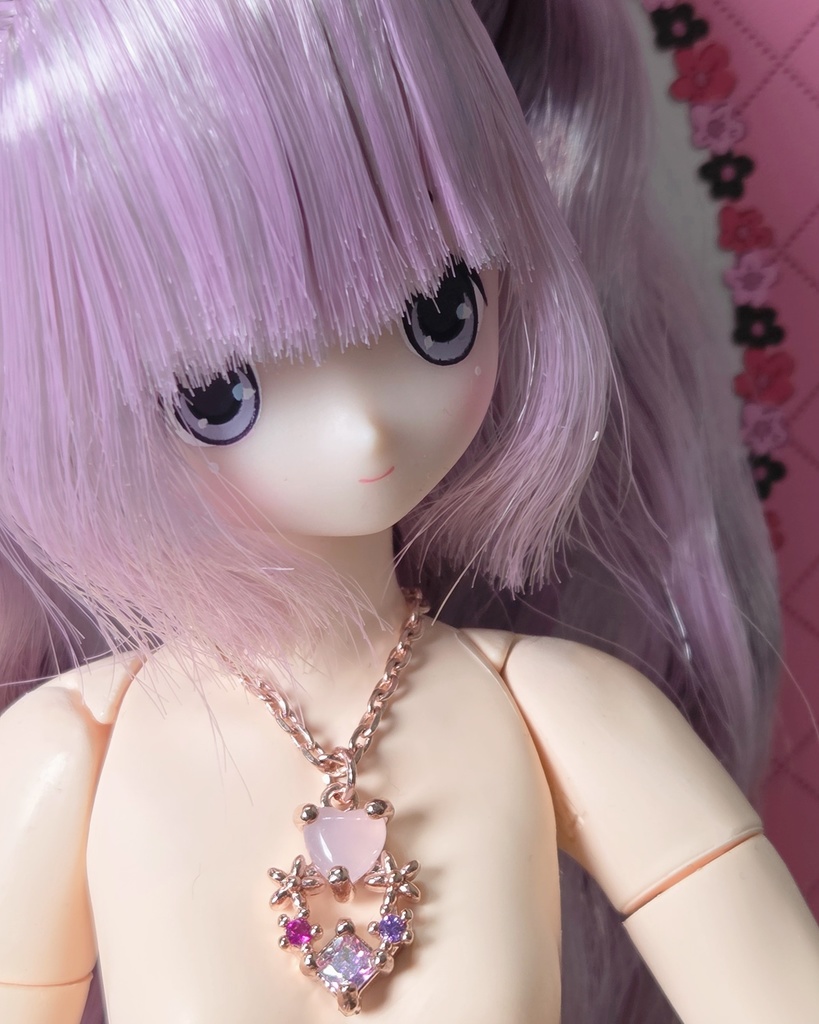 【ピンククリスタル ネックレス】JIWU-6NK-TP ネオブライス momoko OB24 Kumukuku Azone AngelPhilia