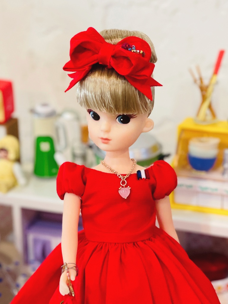【ピンクのハート ネックレス】JIWU-6NK-PH ネオブライス momoko OB24 Kumukuku Azone AngelPhilia リカちゃん