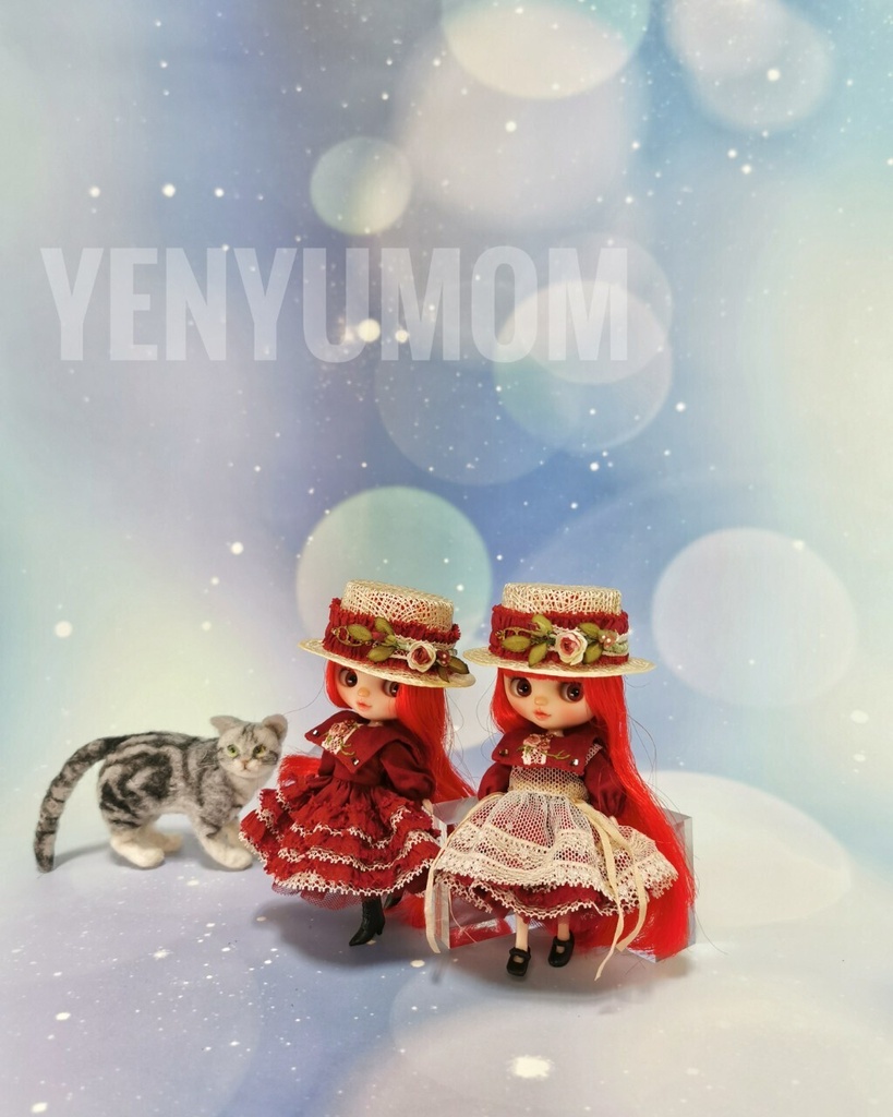 【麦わら帽子と刺繍ドレスセット】プチブライス / Yenyumom