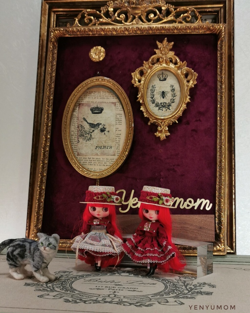 【麦わら帽子と刺繍ドレスセット】プチブライス / Yenyumom