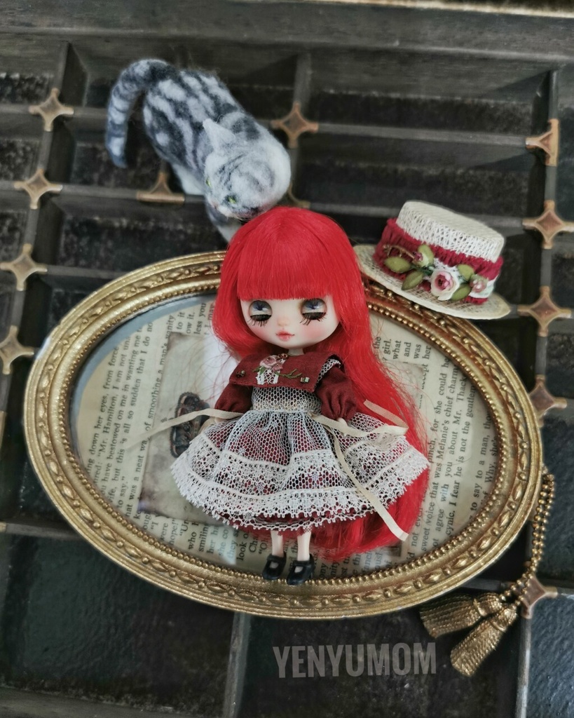 【麦わら帽子と刺繍ドレスセット】プチブライス / Yenyumom