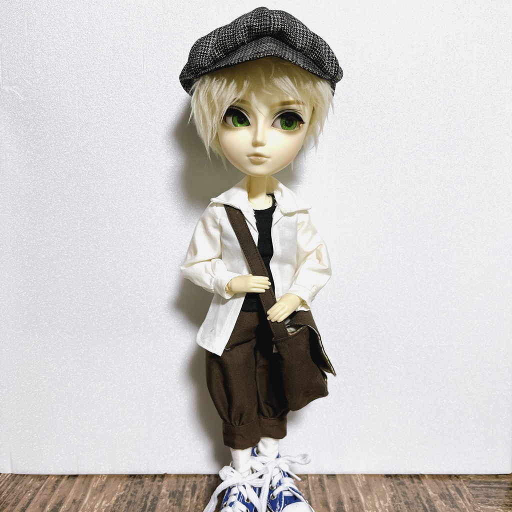 【即納品】1/6サイズ＊ニュースボーイセット(グレー×コゲ茶)