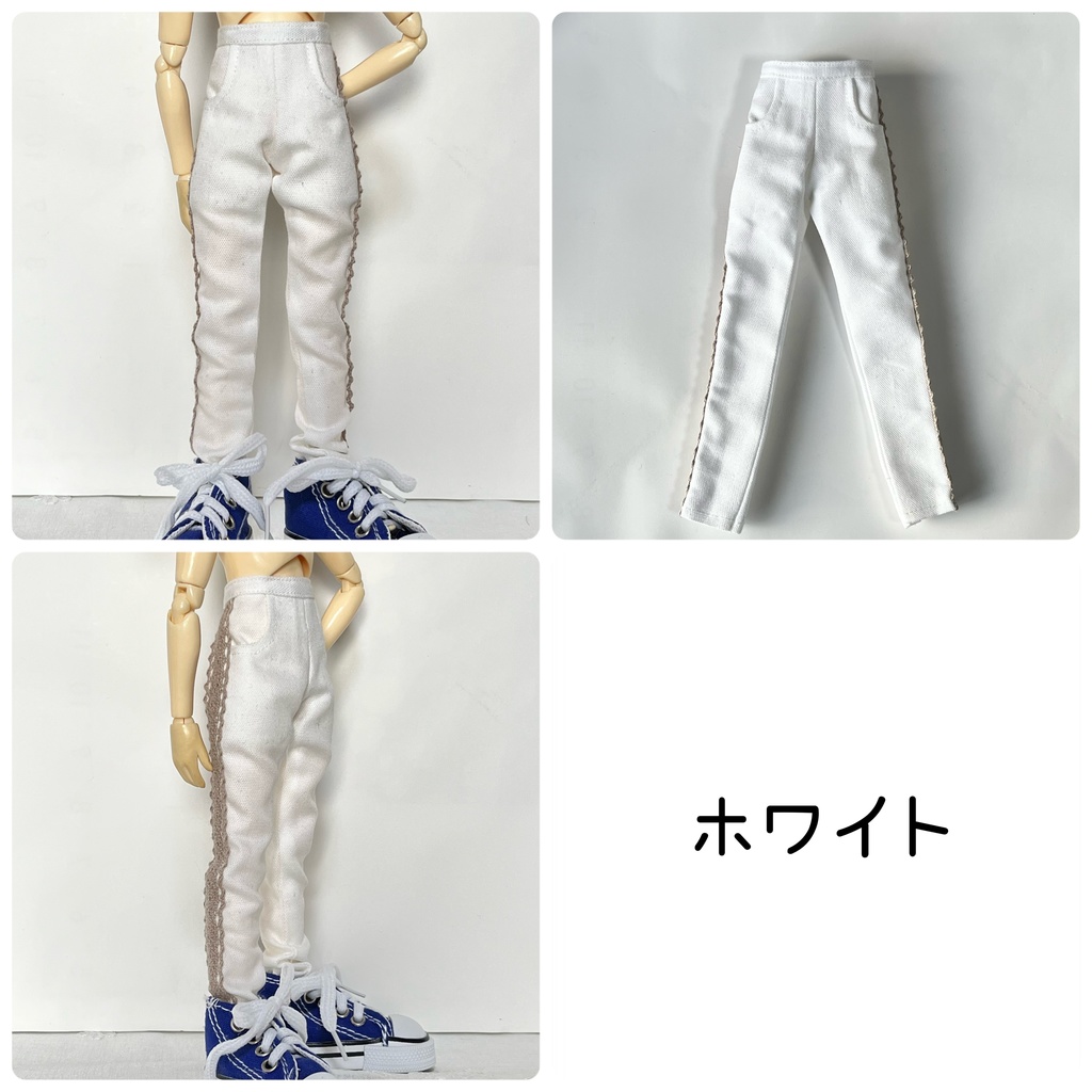 【即納品】1／6サイズ＊サイドレースカラーパンツ