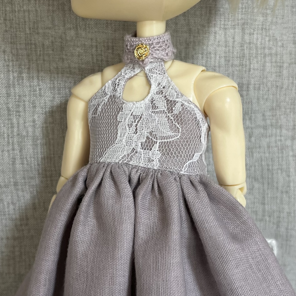 【即納品】1/6サイズ*ワンピースセット(スモーキーパープル)