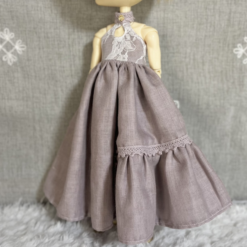 【即納品】1/6サイズ*ワンピースセット(スモーキーパープル)