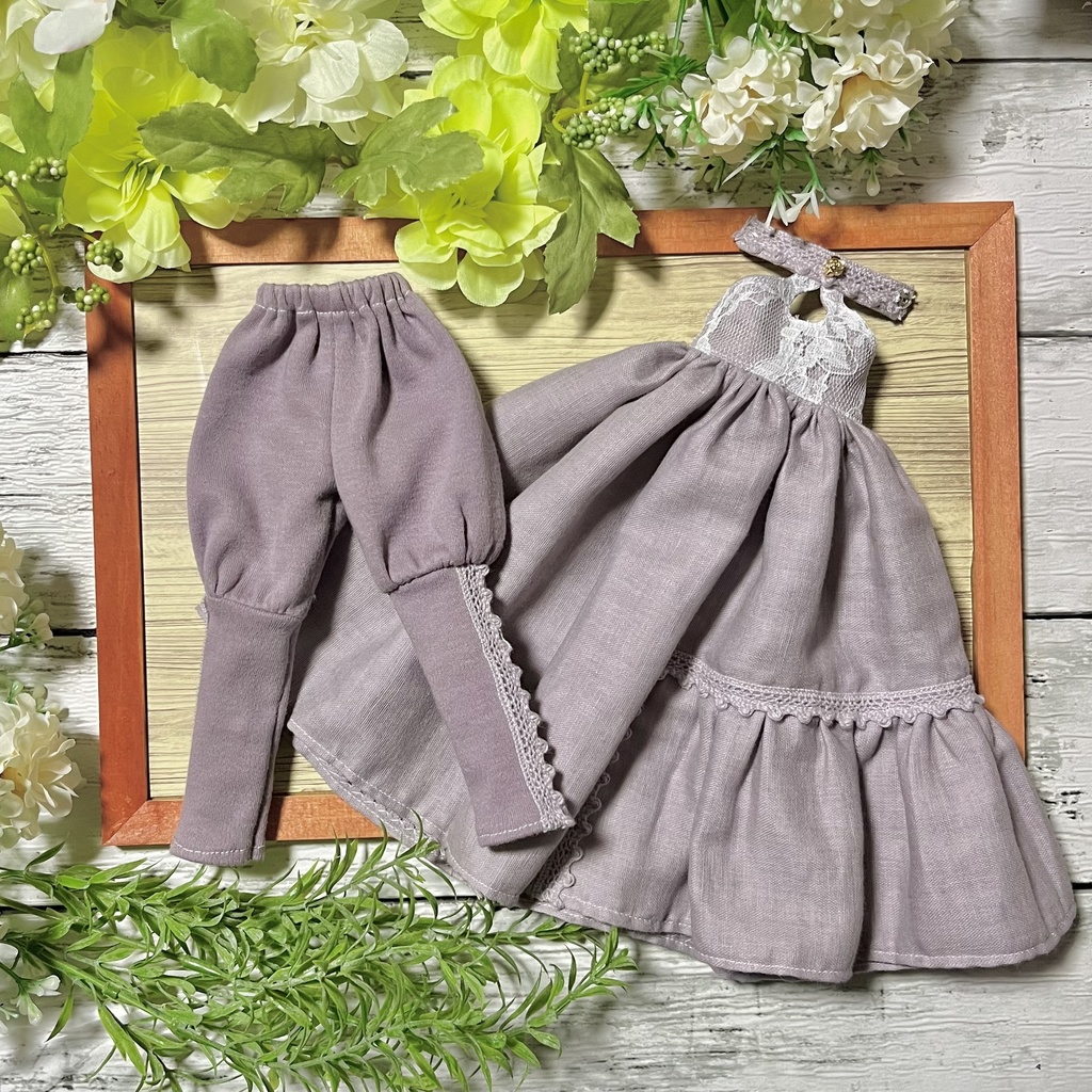 【即納品】1/6サイズ*ワンピースセット(スモーキーパープル)